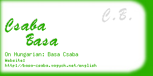 csaba basa business card